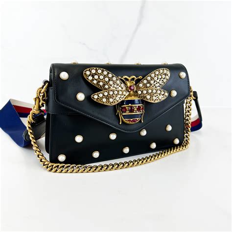 gucci bee embellished shoulder bag|cheapest gucci shoulder bag.